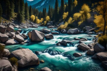 Wall Mural - river in the forest