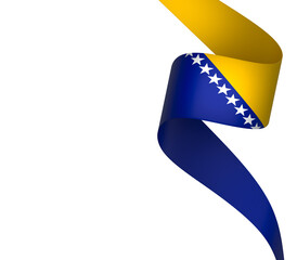 Bosnia and Herzegovina flag element design national independence day banner ribbon png
