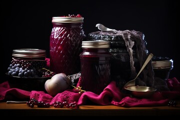 Wall Mural - Homemade blueberry jam