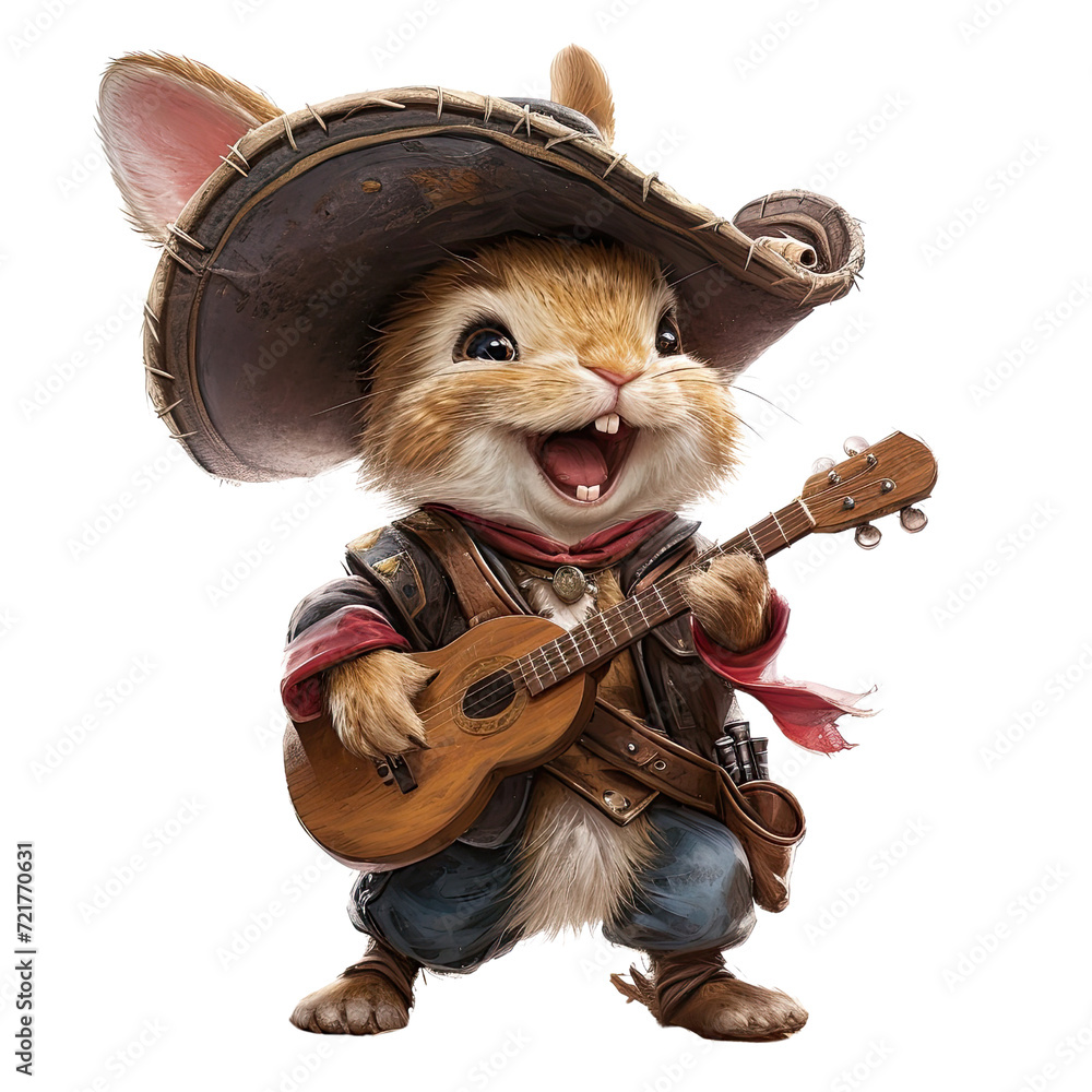 Watercolor Cowboy Bunny Clipart, Western Rabbit PNG, Bunny Cowboy ...