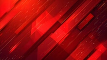 3d Red Geometric Abstract Background Overlap Layer On Dark Space With Diagonal Lines Decoration, Generative Ai