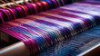 Thread closeup sew cloth cotton fashion material design craft textile fabric colorful embroidery