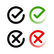 set of approved and rejected symbol design