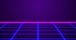 Infinite grid moving glitch clip till the horizon. Games start intro electrified fied vapur style synthwave running neon grid background. Techno style with punk colors video games bg.