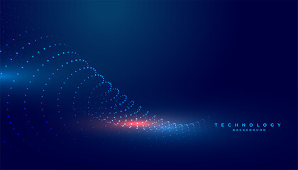 Poster - futuristic digital dotted mesh tech wallpaper design