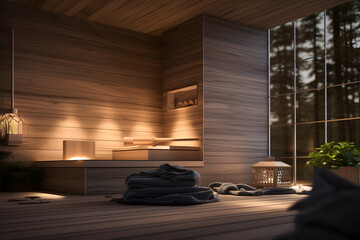 Wall Mural - sauna spa room