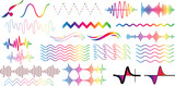 Fototapeta  - Colorful sound waves vector, audio digital equalizer technology, music pulse. Vibrant frequency lines on white background, studio, club, radio station visuals
