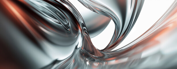 Canvas Print - chrome waves background