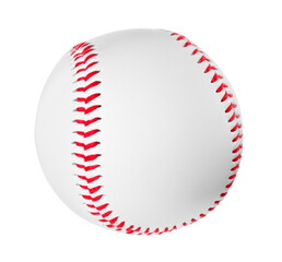 Wall Mural - One baseball ball isolated on white. Sport equipment