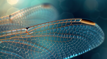 dragonfly wing close up.