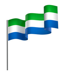 Sierra Leone flag element design national independence day banner ribbon png
