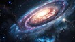 Admire the grace of a spiral galaxy amidst the boundless cosmos. Ai Generated.