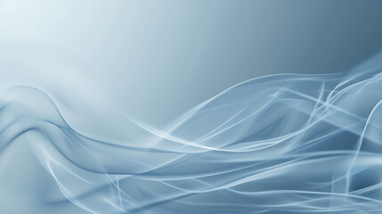 Wall Mural - Fluid blue waves in a minimalist abstract design.