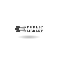 Sticker - Public library icon with shadow