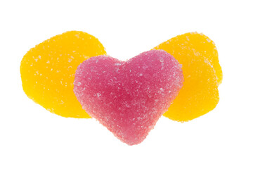 Sticker - gummy hearts isolated