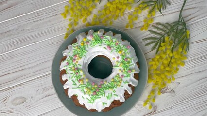 Wall Mural - Easter Bundt Cake with Easter Eggs