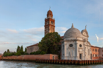 Wall Mural - View of Church San Michele in Isola from Venetian Lagoon, Veneto, Italy