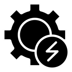 Sticker - gear with lightning