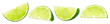 © natthapol - Natural fresh slice lime isolated, transparent PNG, PNG format, collection, full depth of field