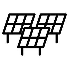 Poster - solar panels icon, Sun energy icon.