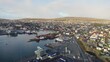 Drohnenflug über Torshavn auf den Faroer Islands