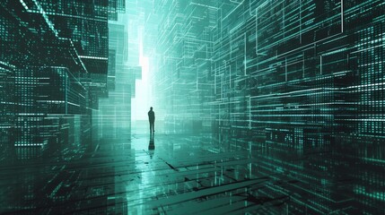 Wall Mural - Uncharted Digital Territory: Software Without Presence