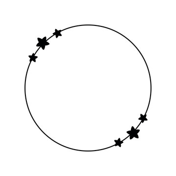 Stars glyph circle frame