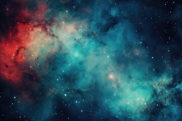 Wall Mural - Interstellar Dreamscape: A Mesmerizing Nebula's Dance Among Celestial Bodies - Generative AI
