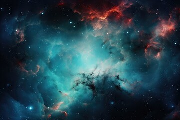 Wall Mural - Interstellar Dreamscape: A Mesmerizing Nebula's Dance Among Celestial Bodies - Generative AI