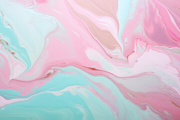 Wall Mural - abstract textured paint pattern: shades of pink flow on marble surface, creating a dynamic watercolo