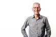 © Rafay - portrait of aged man wearing casual shirt posing on isolated background