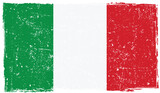 Fototapeta Paryż - Italy country flag painted on old paper
