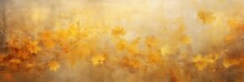 Gold Abstract Floral Background With Natural Grunge Textures