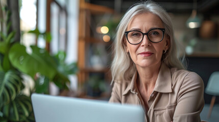 woman with laptop