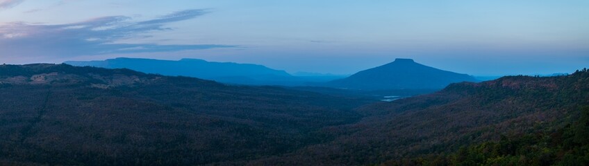 Wall Mural - panoramic beautiful mountains in deep forest at thailand.
