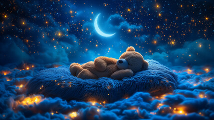 Wall Mural - Sleeping Teddy Bear