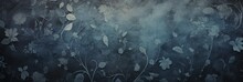 Slate Abstract Floral Background With Natural Grunge Texture
