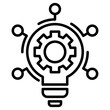 © wehape - enterpreneurship innovation icon with solid black color and outline style
