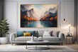 modern creative living room interior design backdrop ideas concept house beautiful background elevation of sofa with decorative abtract painting