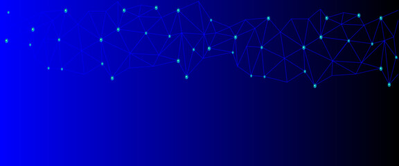 Wall Mural - Abstract blue background social network for digital wallpaper design.