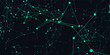 © PST Vector - Digital technology futuristic internet network connection dark black background, green abstract cyber information communication, Ai big data science, innovation future tech line illustration vector 3d
