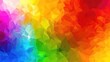 A bright and colorful low poly background with a smooth rainbow gradient transition.