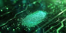 Digital Green Fingerprint Concept