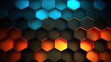 Hexagonal Geometric Colorful Background