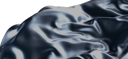 Poster - Seamless Serenity: Abstract 3D Blue Wave Illustration for Tranquil Visual Experiences