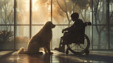 Concept Of Service Dogs Assisting People With D.