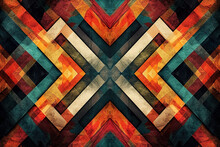 Create A Symmetrical Pattern Of Geometric Shapes, With Alternating Textures