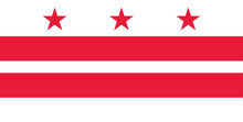 District Of Columbia US - Washington, D.C. Flag - Vector Illustration, Grunge Effect