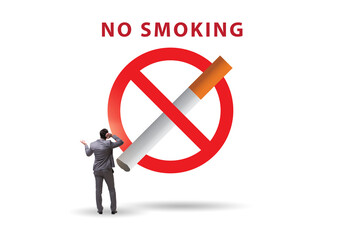 Sticker - Anti smoking concept with antismoking logo