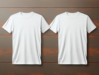 Blank t-shirt mockup with back view and the front view